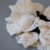 Black and White Frills Scrunchie