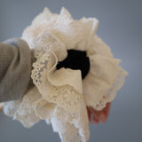 Black and White Frills Scrunchie