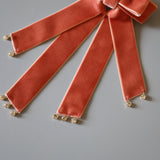 Velvet Big Ribbon Pink Barrette