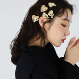 Lil Gold Heart 2pcs Hair Clip