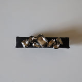 Silk Black Barrette Black Studs