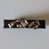 Silk Black Barrette Black Studs