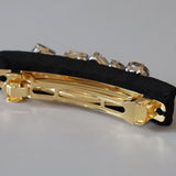 Silk Black Barrette Black Studs