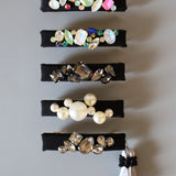 Silk Black Barrette Smokey Silver