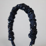 Gather Headband Navy Dot