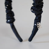 Gather Headband Navy Dot