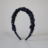 Gather Headband Navy Dot