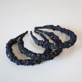 Gather Headband Navy Dot