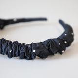 Gather Headband Navy Dot