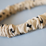 Gather Headband Brown Beige Dot