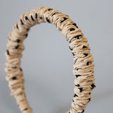 Gather Headband Brown Beige Dot