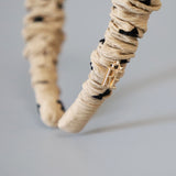 Gather Headband Brown Beige Dot