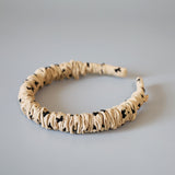Gather Headband Brown Beige Dot
