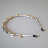 Silver Grey Studs Headband