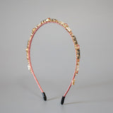 Grey Pink Studs Headband