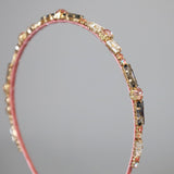 Grey Pink Studs Headband