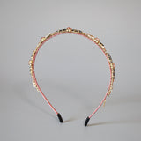 Grey Pink Studs Headband