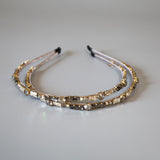 Silver Grey Studs Headband