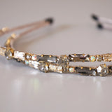 Silver Grey Studs Headband