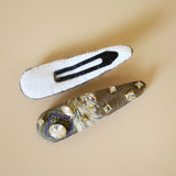 Hair Pin Beige Studs