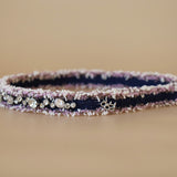 Narrow Headband Purple Denim Studs