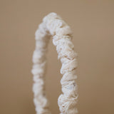 Gather Headband Milky White Lace