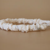Gather Headband Milky White Lace