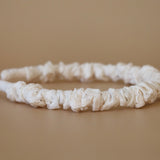 Gather Headband Milky White Lace