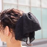 Big Frills Lace Scrunchie Black