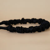 Gather Headband Black Satin