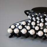 Black Pearl Studs Hair Clip