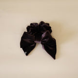 Big Ribbon Brown Velour Scrunchie