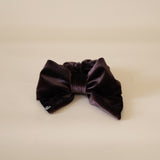 Big Ribbon Brown Velour Scrunchie