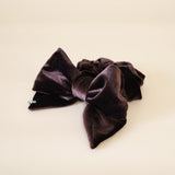 Big Ribbon Brown Velour Scrunchie