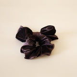 Big Ribbon Brown Velour Scrunchie
