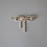 Silver Ribbon Studs Hair Pin