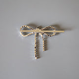 Silver Ribbon Studs Hair Pin