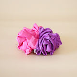 Double Silk Scrunchie Purple Pink