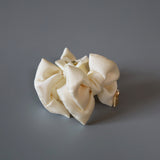White Ribbon Mini Hair Clip