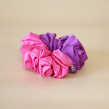 Double Silk Scrunchie Purple Pink