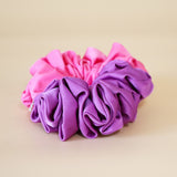 Double Silk Scrunchie Purple Pink