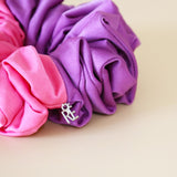 Double Silk Scrunchie Purple Pink