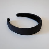 Silk Black Thin Headband No Studs