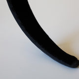 Silk Black Thin Headband No Studs