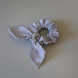 Blue Stripe Ribbon Scrunchie