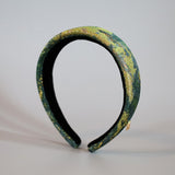 Thin Headband Green Marble