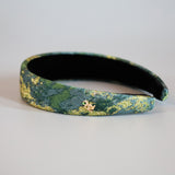 Thin Headband Green Marble