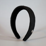 Thin Headband Black Hemp