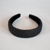 Thin Headband Black Hemp