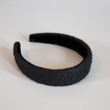 Thin Headband Black Hemp